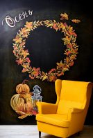 Меловая доска с осенней тематекой